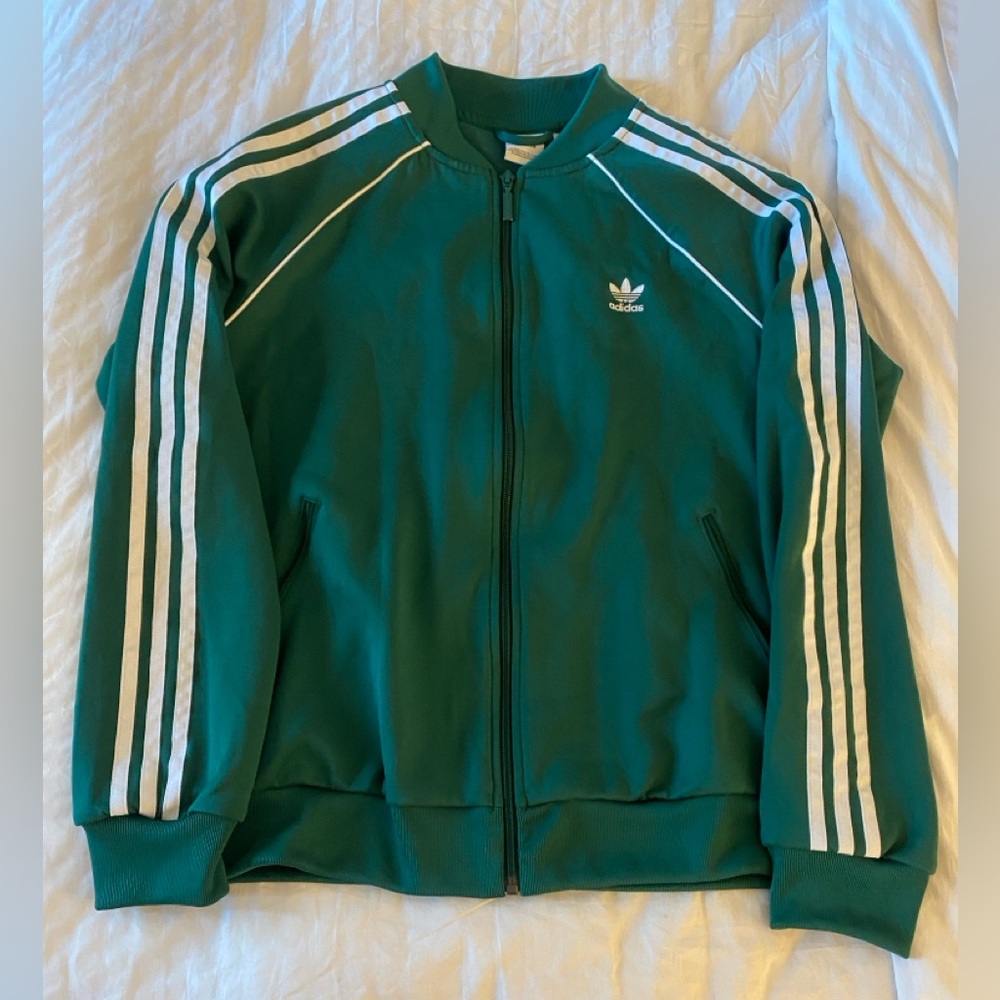 Adidas Forest Green Jacket with White Logo